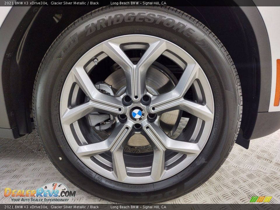 2021 BMW X3 xDrive30e Glacier Silver Metallic / Black Photo #3