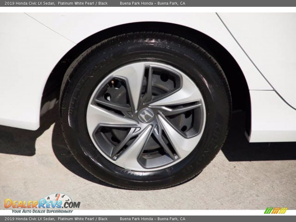 2019 Honda Civic LX Sedan Platinum White Pearl / Black Photo #35