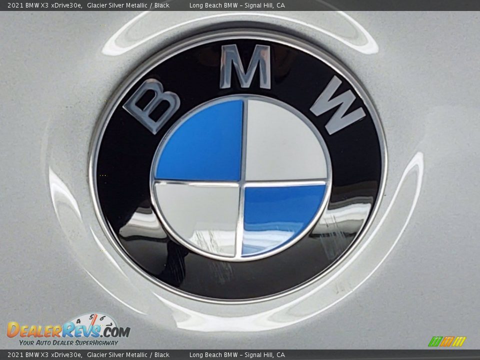 2021 BMW X3 xDrive30e Glacier Silver Metallic / Black Photo #7