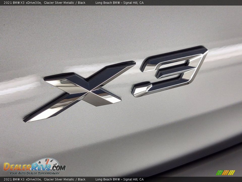 2021 BMW X3 xDrive30e Glacier Silver Metallic / Black Photo #8