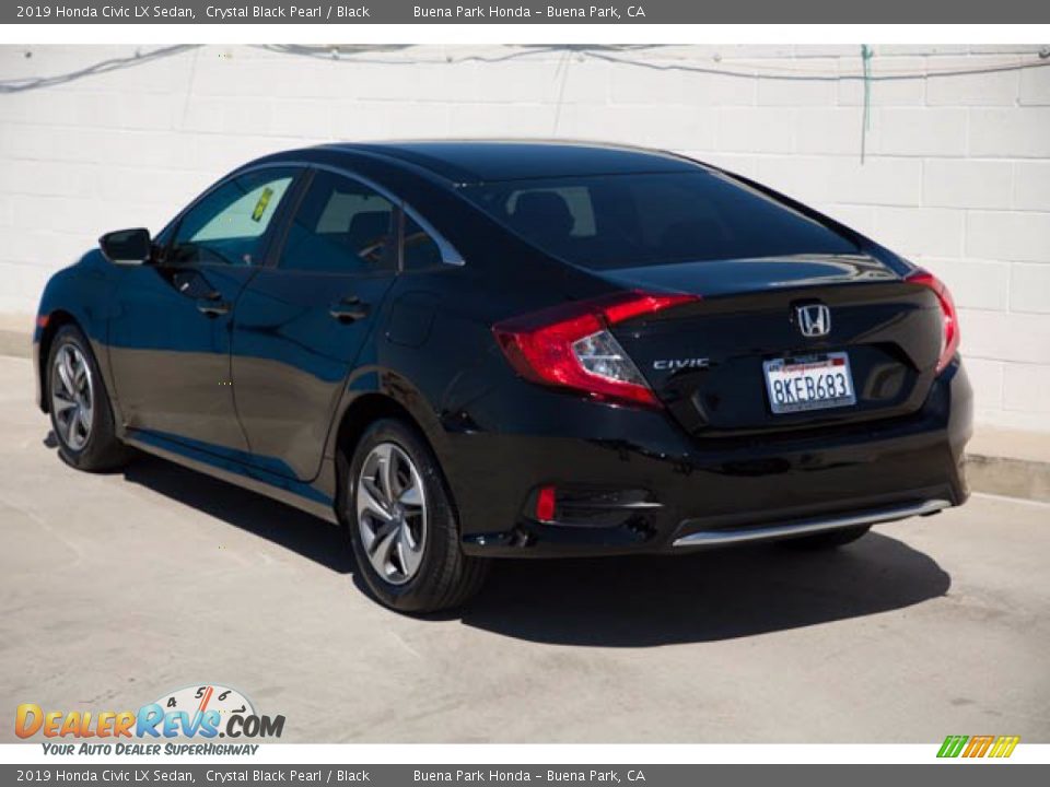 2019 Honda Civic LX Sedan Crystal Black Pearl / Black Photo #2