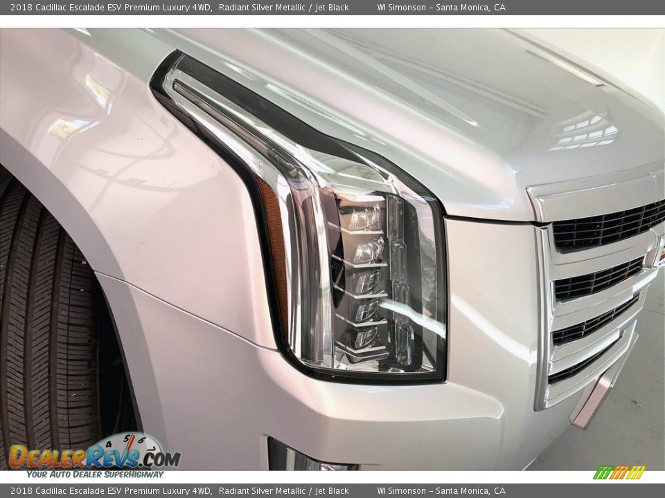 2018 Cadillac Escalade ESV Premium Luxury 4WD Radiant Silver Metallic / Jet Black Photo #28