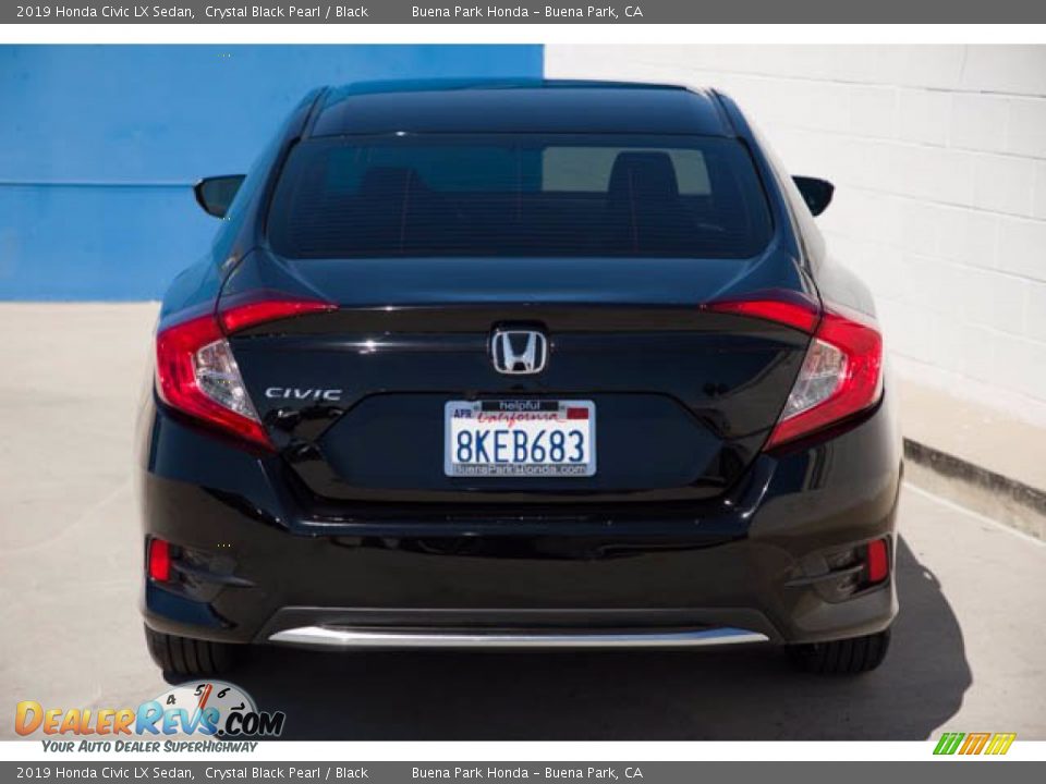 2019 Honda Civic LX Sedan Crystal Black Pearl / Black Photo #11