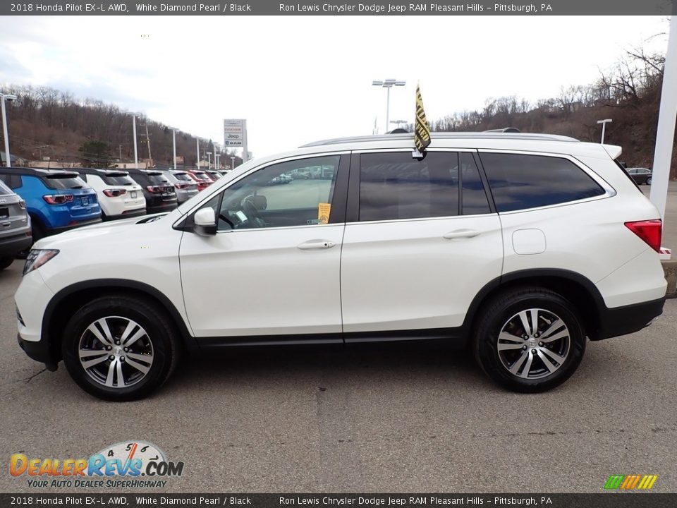 2018 Honda Pilot EX-L AWD White Diamond Pearl / Black Photo #2