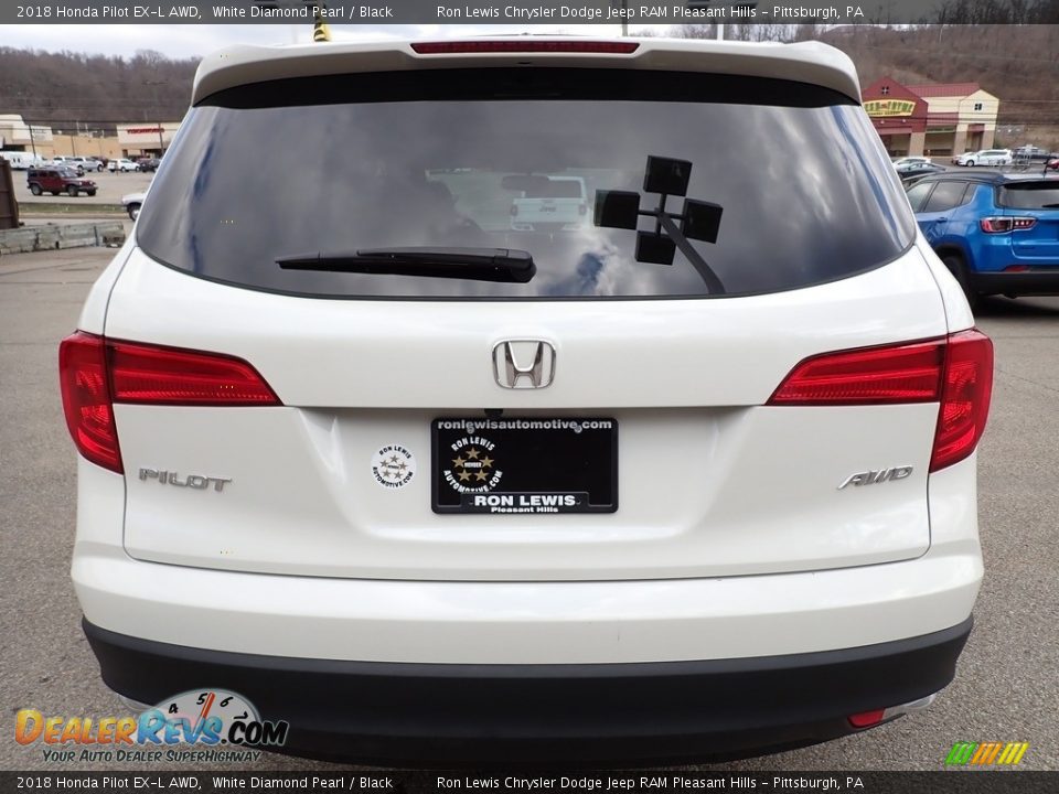 2018 Honda Pilot EX-L AWD White Diamond Pearl / Black Photo #4