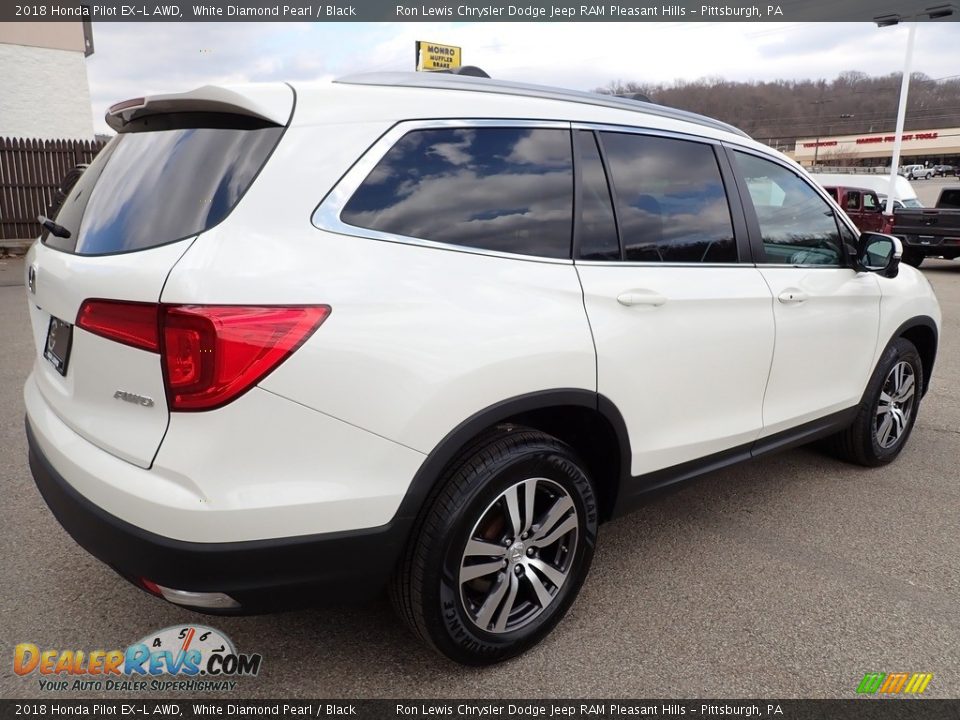 2018 Honda Pilot EX-L AWD White Diamond Pearl / Black Photo #6