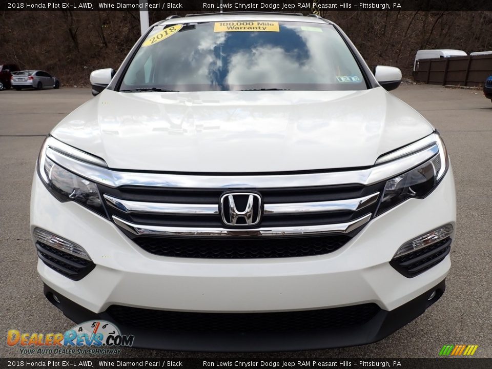 2018 Honda Pilot EX-L AWD White Diamond Pearl / Black Photo #9