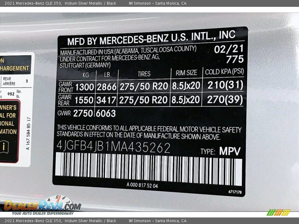 2021 Mercedes-Benz GLE 350 Iridium Silver Metallic / Black Photo #10