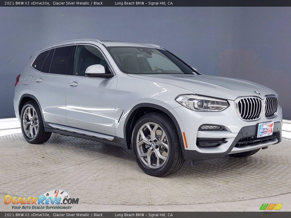 2021 BMW X3 xDrive30e Glacier Silver Metallic / Black Photo #27