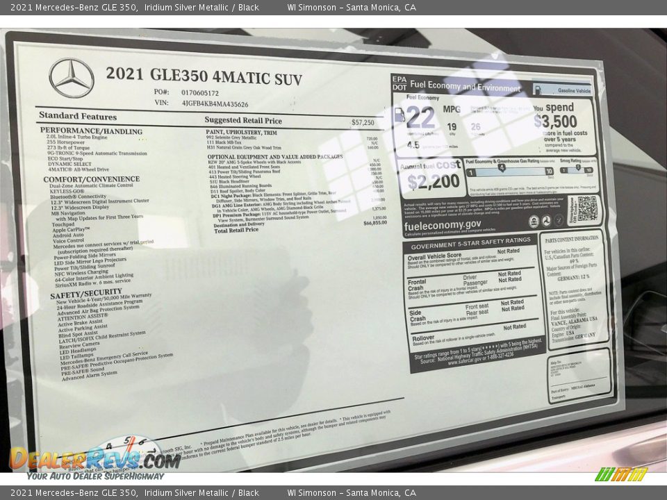 2021 Mercedes-Benz GLE 350 Iridium Silver Metallic / Black Photo #11