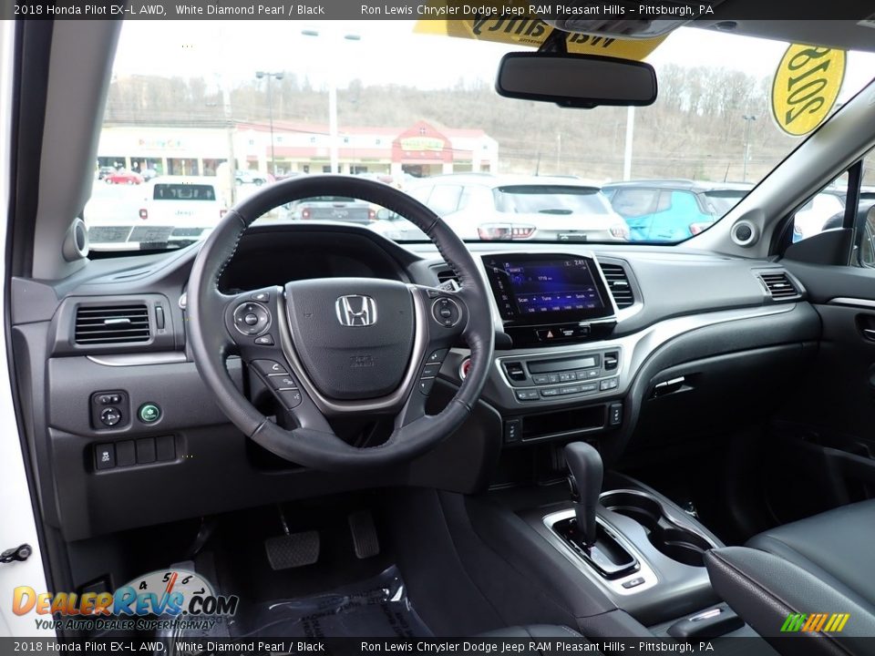 2018 Honda Pilot EX-L AWD White Diamond Pearl / Black Photo #13