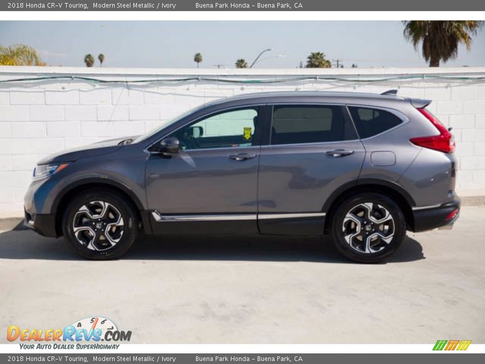 2018 Honda CR-V Touring Modern Steel Metallic / Ivory Photo #10