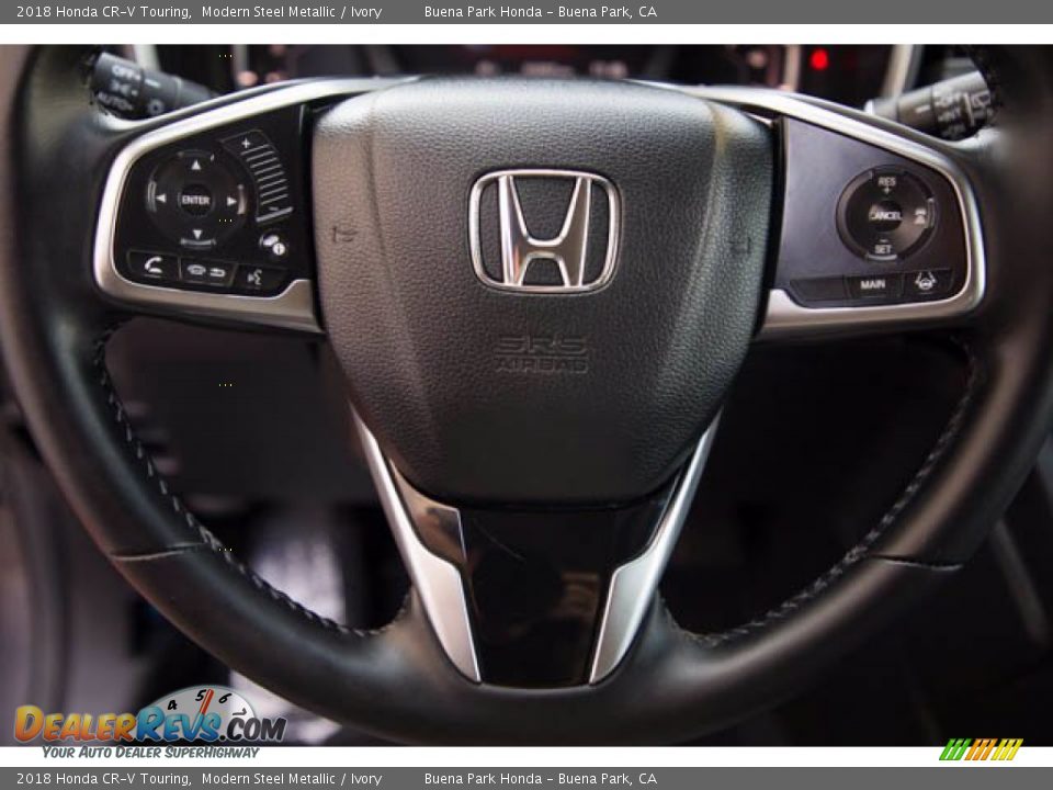 2018 Honda CR-V Touring Modern Steel Metallic / Ivory Photo #11