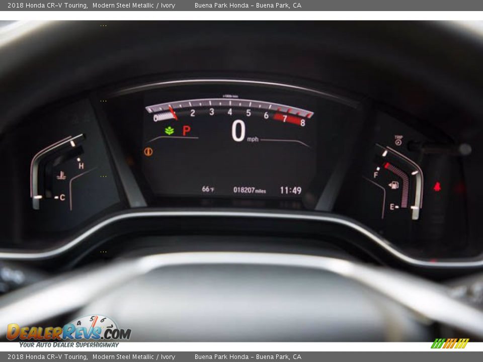 2018 Honda CR-V Touring Modern Steel Metallic / Ivory Photo #28