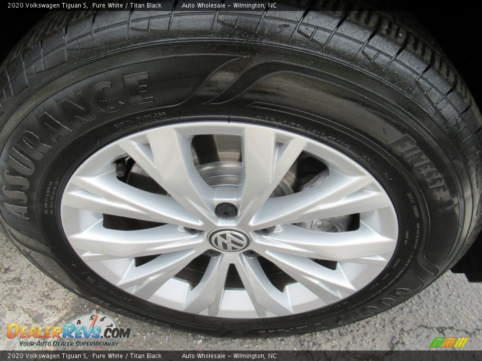 2020 Volkswagen Tiguan S Pure White / Titan Black Photo #7
