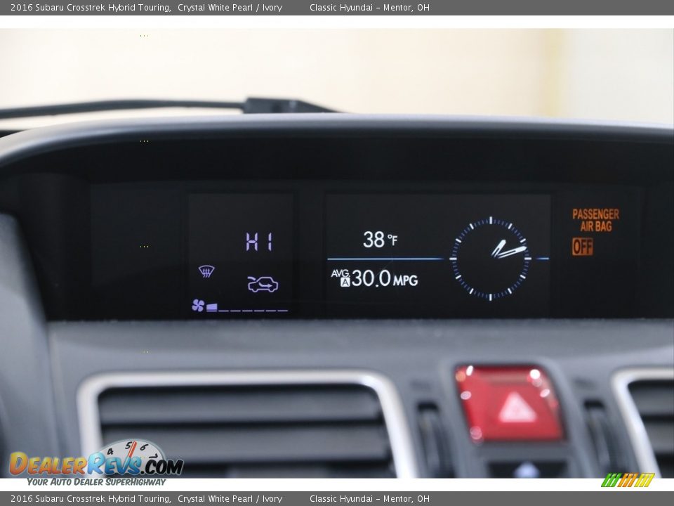 Controls of 2016 Subaru Crosstrek Hybrid Touring Photo #10