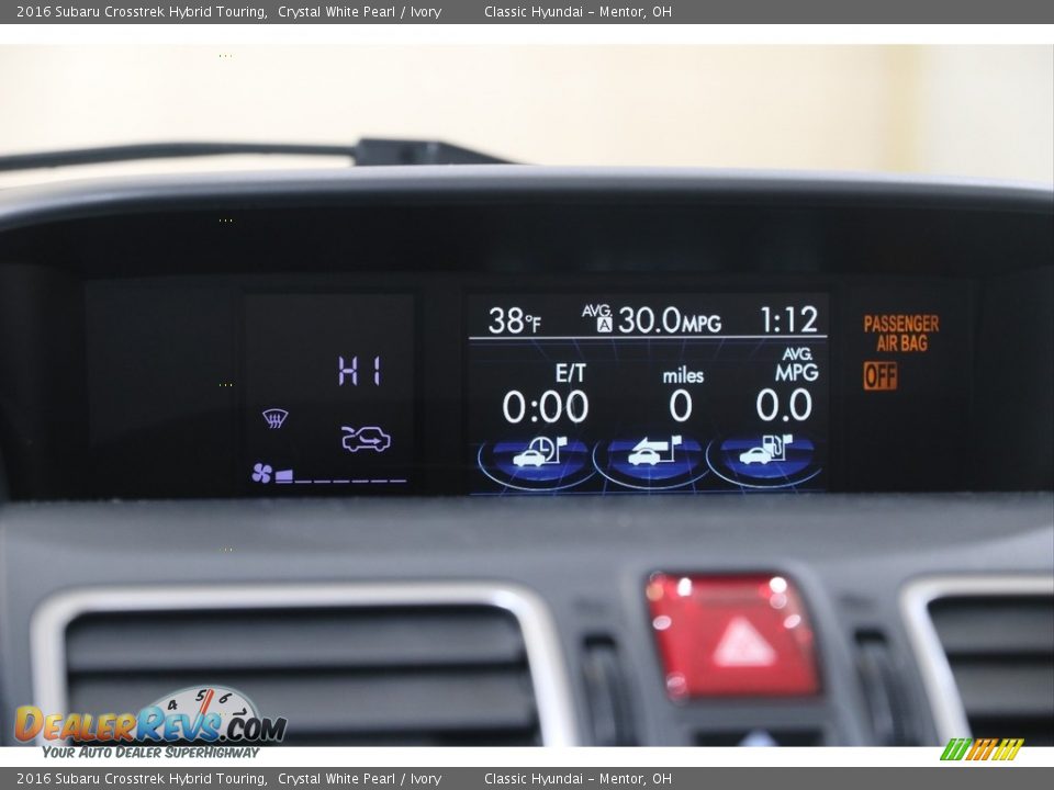 Controls of 2016 Subaru Crosstrek Hybrid Touring Photo #11