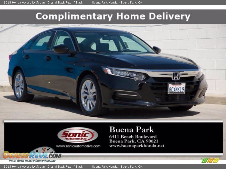 2018 Honda Accord LX Sedan Crystal Black Pearl / Black Photo #1