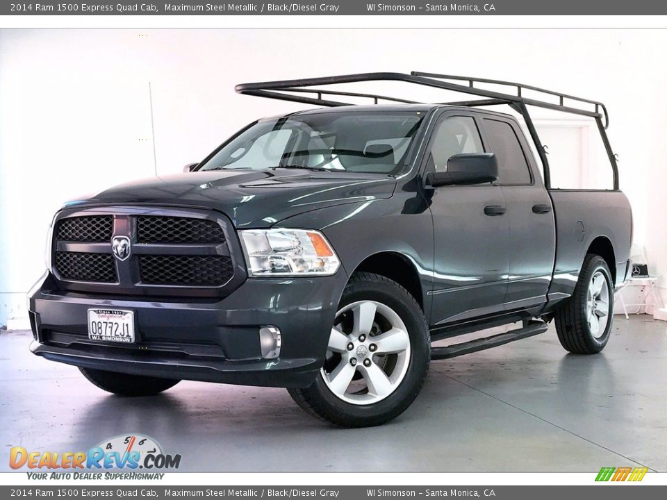 2014 Ram 1500 Express Quad Cab Maximum Steel Metallic / Black/Diesel Gray Photo #11