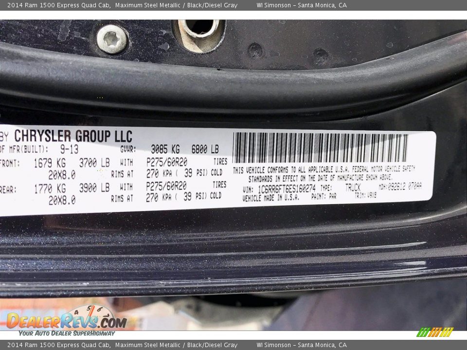 2014 Ram 1500 Express Quad Cab Maximum Steel Metallic / Black/Diesel Gray Photo #30