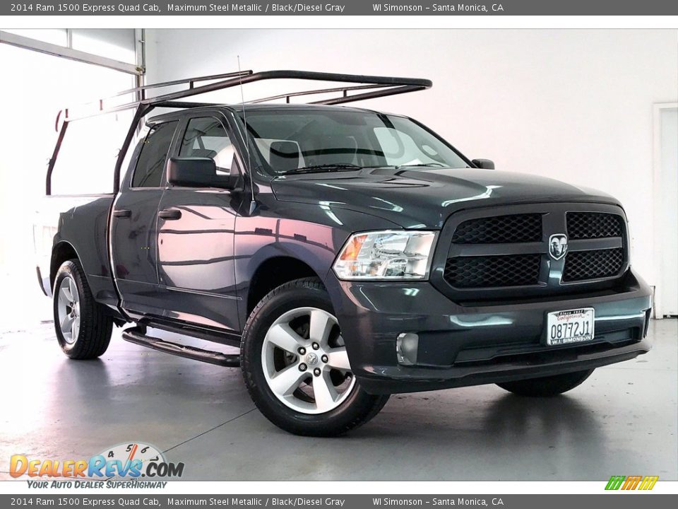 2014 Ram 1500 Express Quad Cab Maximum Steel Metallic / Black/Diesel Gray Photo #31