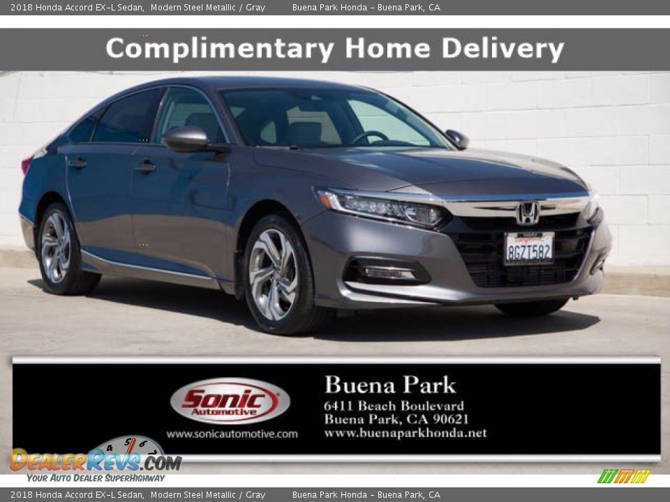2018 Honda Accord EX-L Sedan Modern Steel Metallic / Gray Photo #1