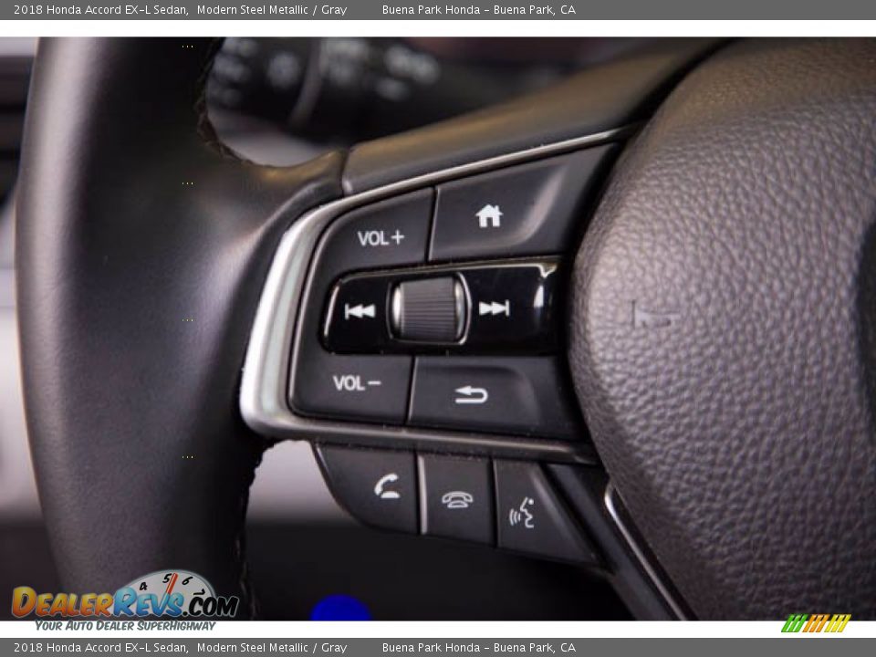 2018 Honda Accord EX-L Sedan Modern Steel Metallic / Gray Photo #14