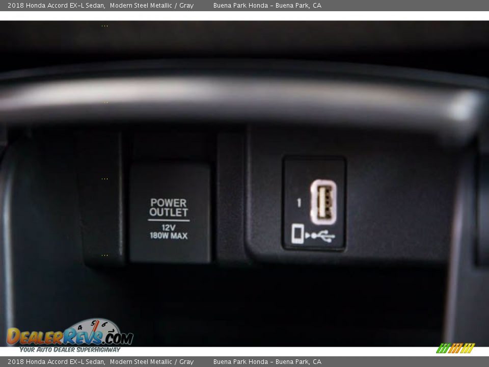 2018 Honda Accord EX-L Sedan Modern Steel Metallic / Gray Photo #17