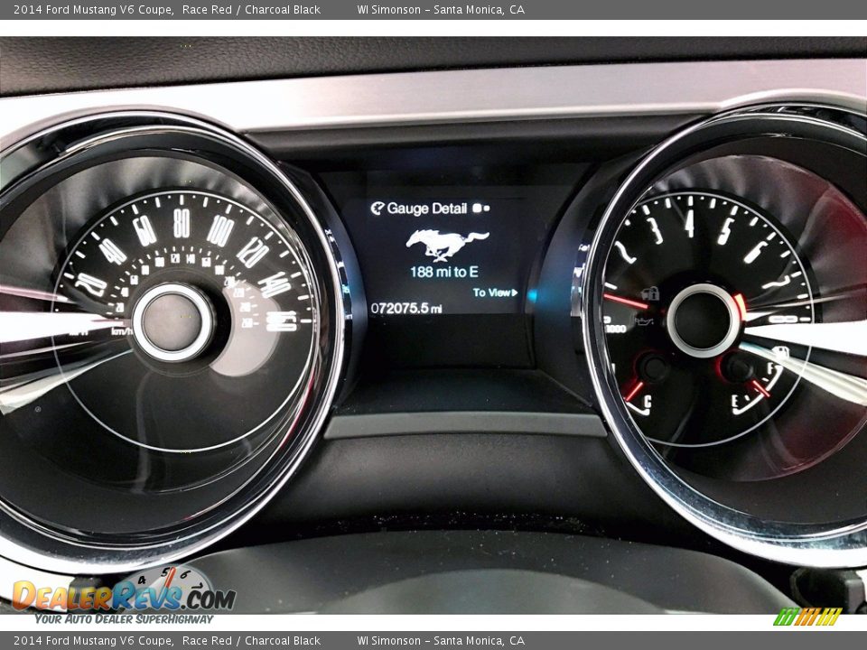 2014 Ford Mustang V6 Coupe Gauges Photo #23