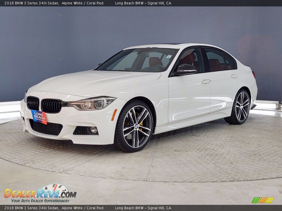 2018 BMW 3 Series 340i Sedan Alpine White / Coral Red Photo #3