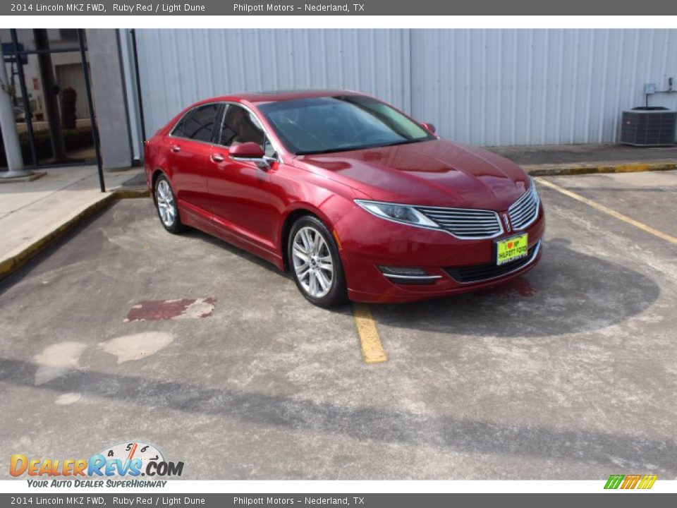 2014 Lincoln MKZ FWD Ruby Red / Light Dune Photo #2