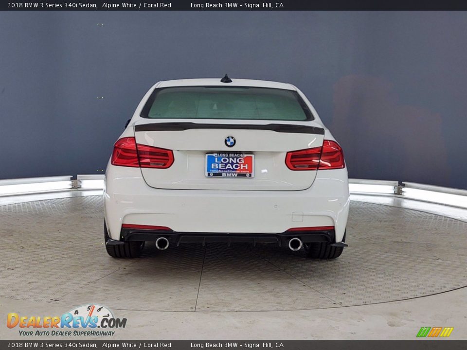 2018 BMW 3 Series 340i Sedan Alpine White / Coral Red Photo #4