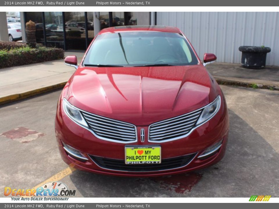 2014 Lincoln MKZ FWD Ruby Red / Light Dune Photo #3