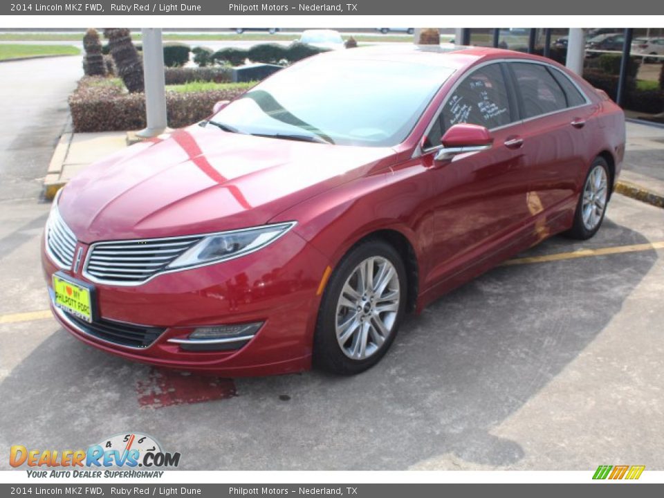 2014 Lincoln MKZ FWD Ruby Red / Light Dune Photo #4