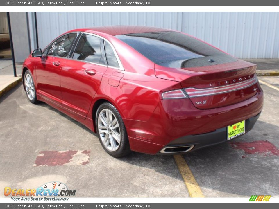 2014 Lincoln MKZ FWD Ruby Red / Light Dune Photo #6