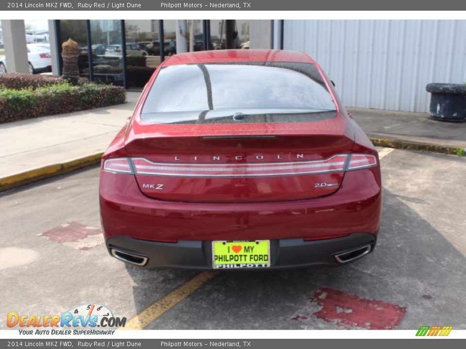 2014 Lincoln MKZ FWD Ruby Red / Light Dune Photo #7
