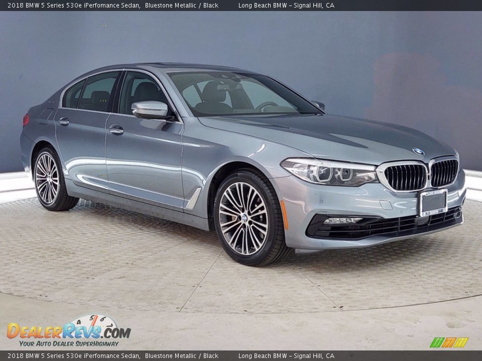 2018 BMW 5 Series 530e iPerfomance Sedan Bluestone Metallic / Black Photo #1