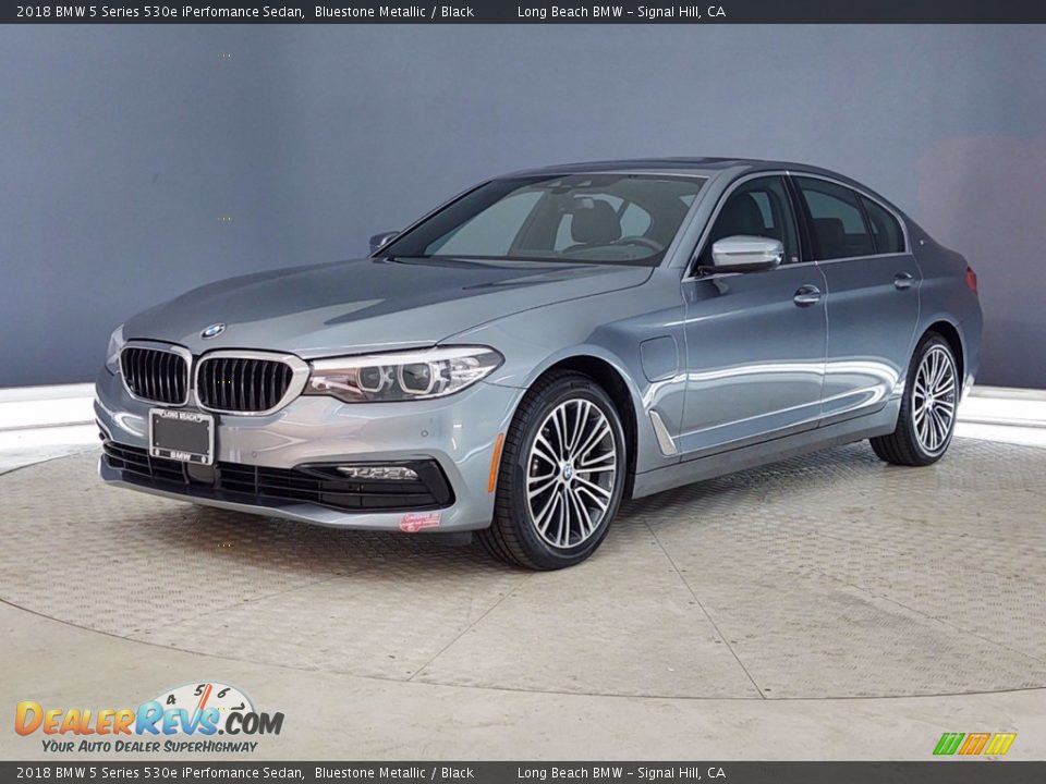 2018 BMW 5 Series 530e iPerfomance Sedan Bluestone Metallic / Black Photo #3