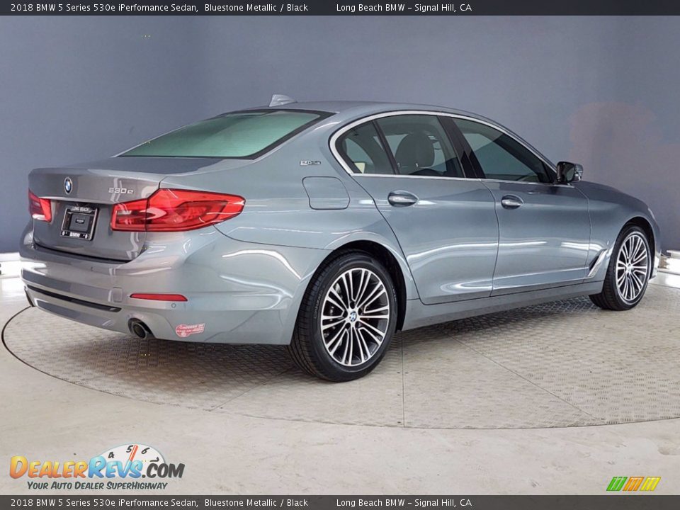 2018 BMW 5 Series 530e iPerfomance Sedan Bluestone Metallic / Black Photo #5