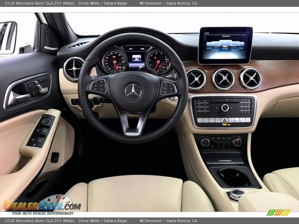 2018 Mercedes-Benz GLA 250 4Matic Cirrus White / Sahara Beige Photo #4