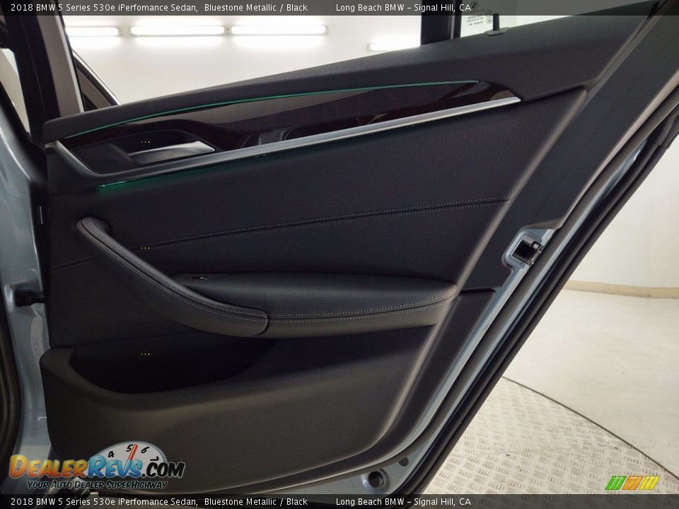 2018 BMW 5 Series 530e iPerfomance Sedan Bluestone Metallic / Black Photo #34