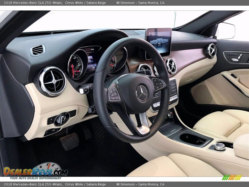 2018 Mercedes-Benz GLA 250 4Matic Cirrus White / Sahara Beige Photo #14