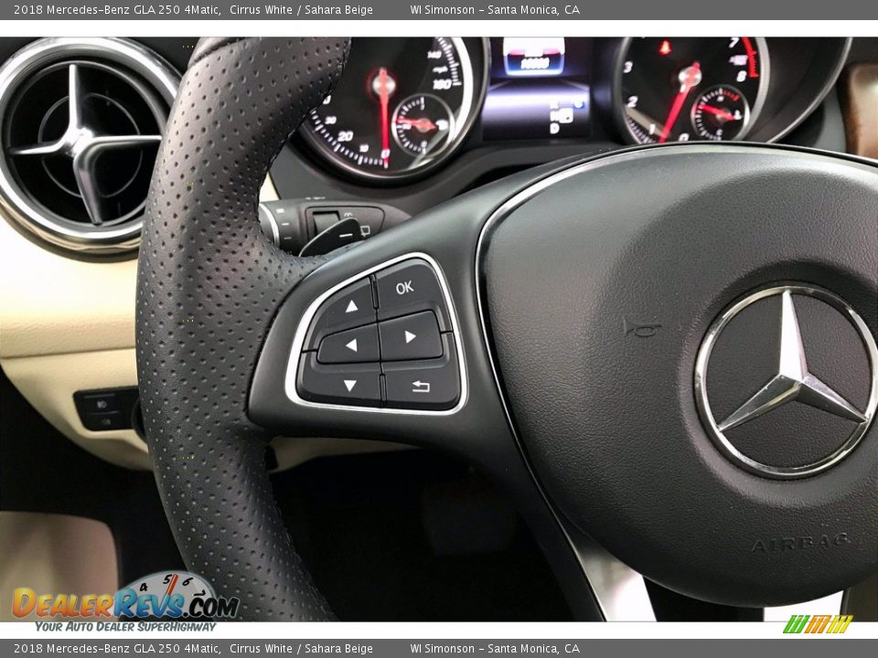 2018 Mercedes-Benz GLA 250 4Matic Cirrus White / Sahara Beige Photo #21