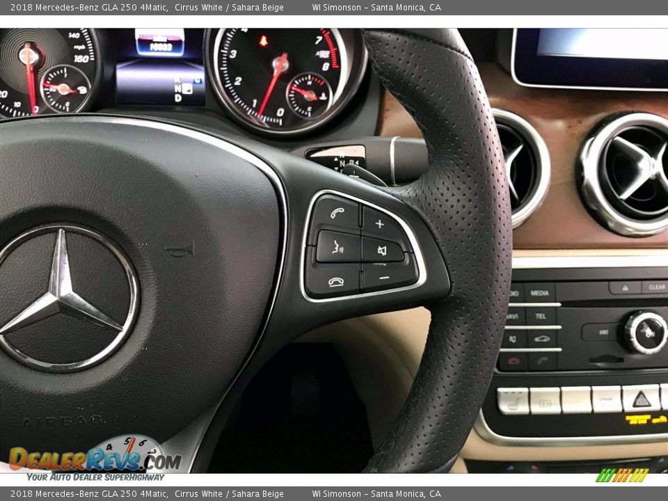 2018 Mercedes-Benz GLA 250 4Matic Cirrus White / Sahara Beige Photo #22