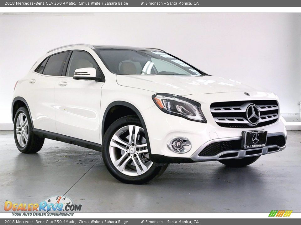 2018 Mercedes-Benz GLA 250 4Matic Cirrus White / Sahara Beige Photo #34