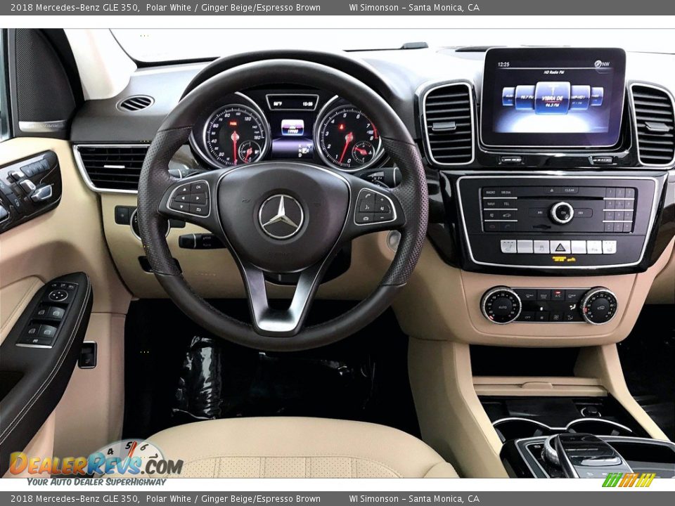 2018 Mercedes-Benz GLE 350 Polar White / Ginger Beige/Espresso Brown Photo #4