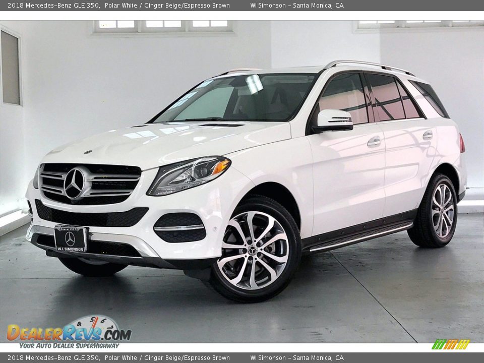 2018 Mercedes-Benz GLE 350 Polar White / Ginger Beige/Espresso Brown Photo #12