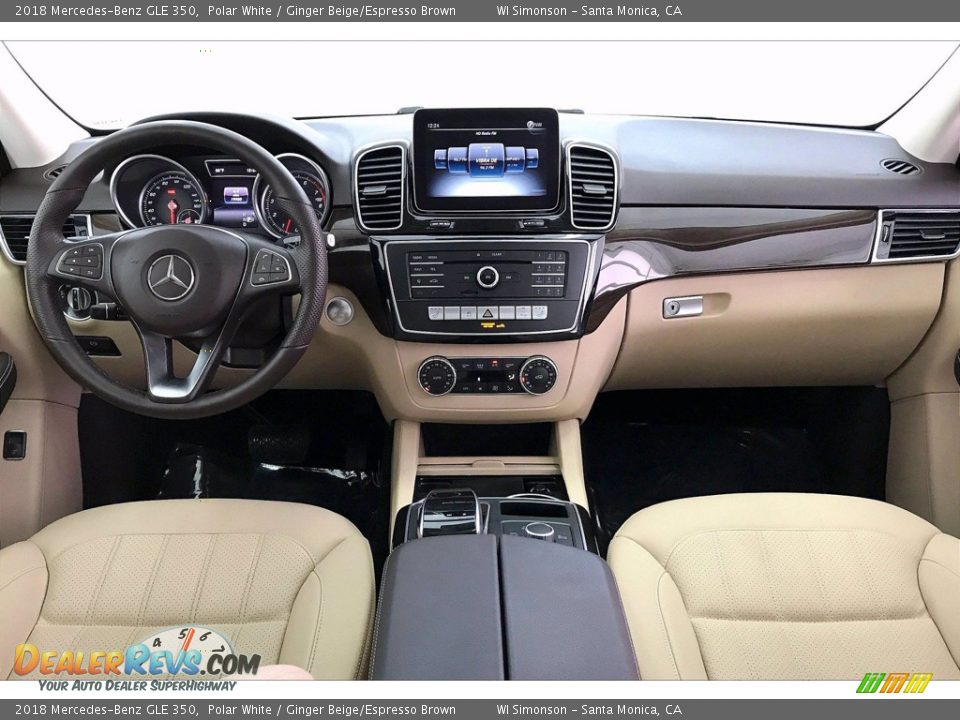 2018 Mercedes-Benz GLE 350 Polar White / Ginger Beige/Espresso Brown Photo #15