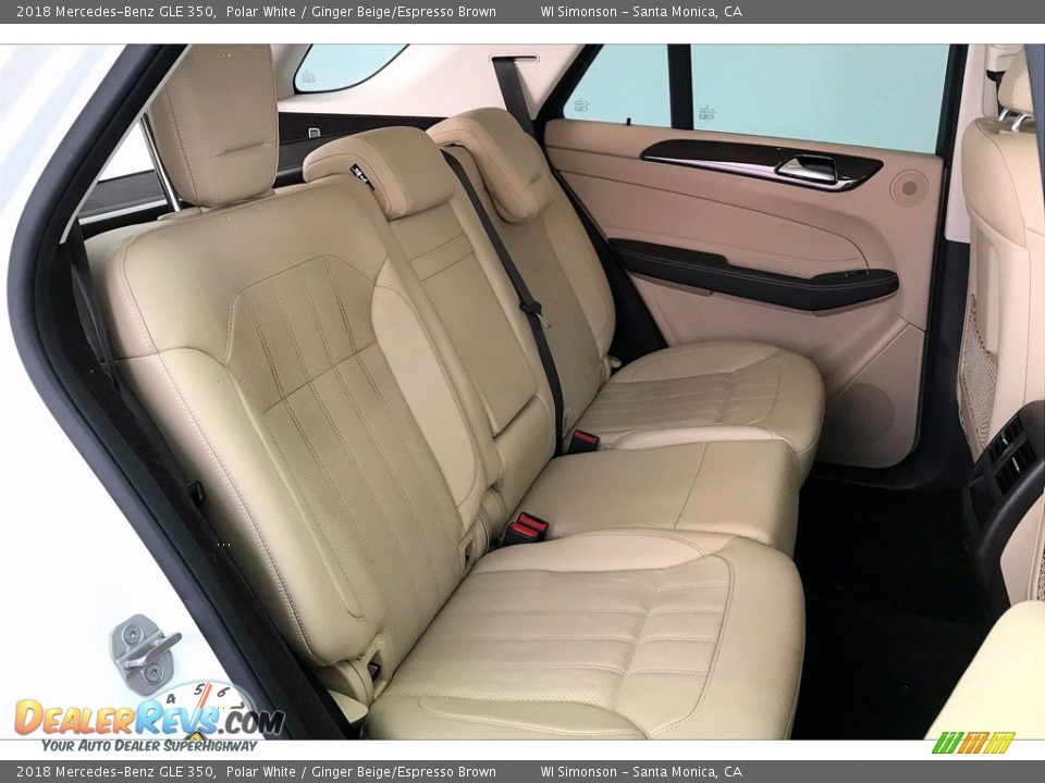 2018 Mercedes-Benz GLE 350 Polar White / Ginger Beige/Espresso Brown Photo #19