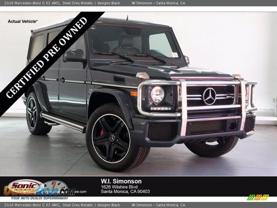 2016 Mercedes-Benz G 63 AMG Steel Grey Metallic / designo Black Photo #1